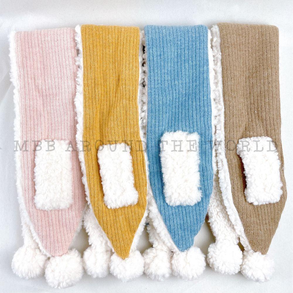 [MBB🇰🇷現貨附發票]韓國 MangoTango 雲朵柔軟毛球圍巾 兒童圍巾-細節圖4