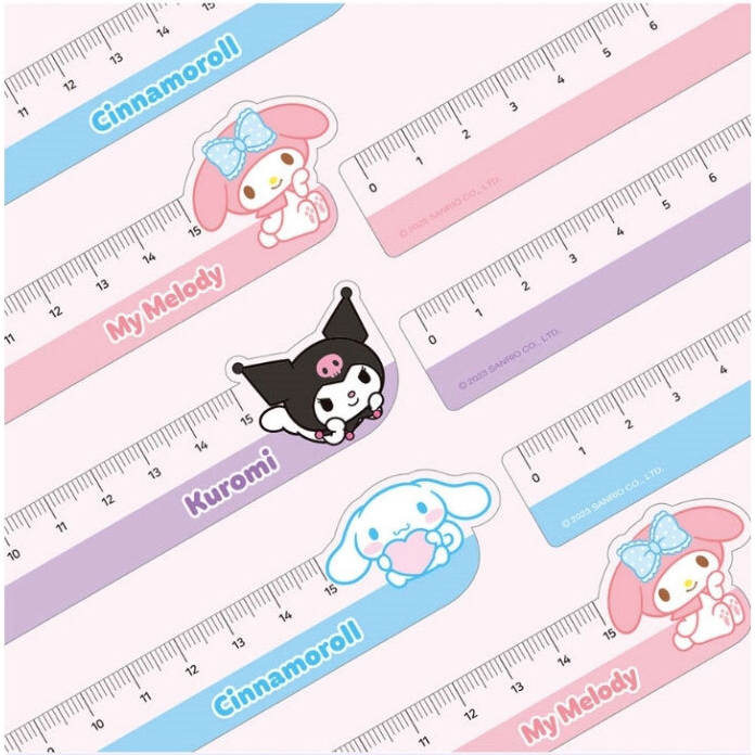 [MBB🇯🇵現貨附發票]韓國 三麗鷗 Sanrio 15公分直尺 15cm 定規尺 庫洛米 美樂蒂 大耳狗-細節圖2