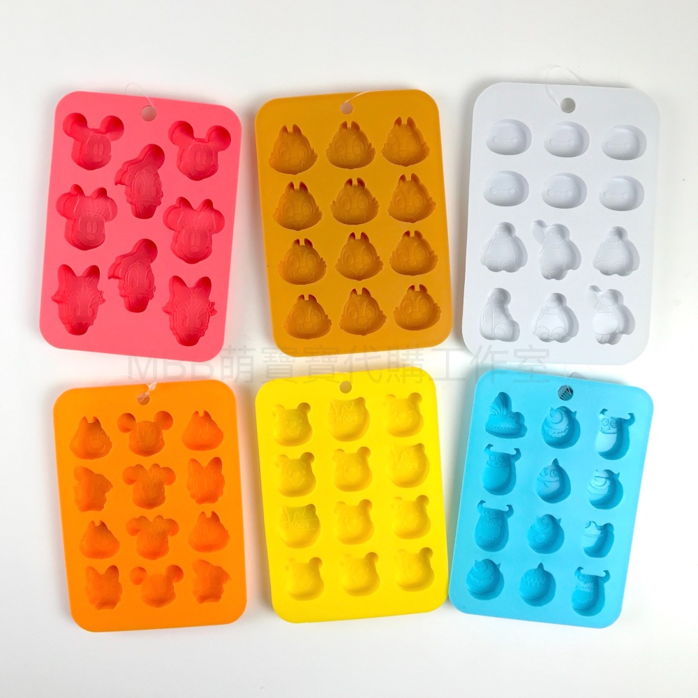 [MBB🇯🇵現貨附發票]日本 DAISO 大創 矽膠巧克力模具 冰塊盒 滴膠模 果凍盒 迪士尼 維尼 米奇 奇奇蒂蒂-細節圖2