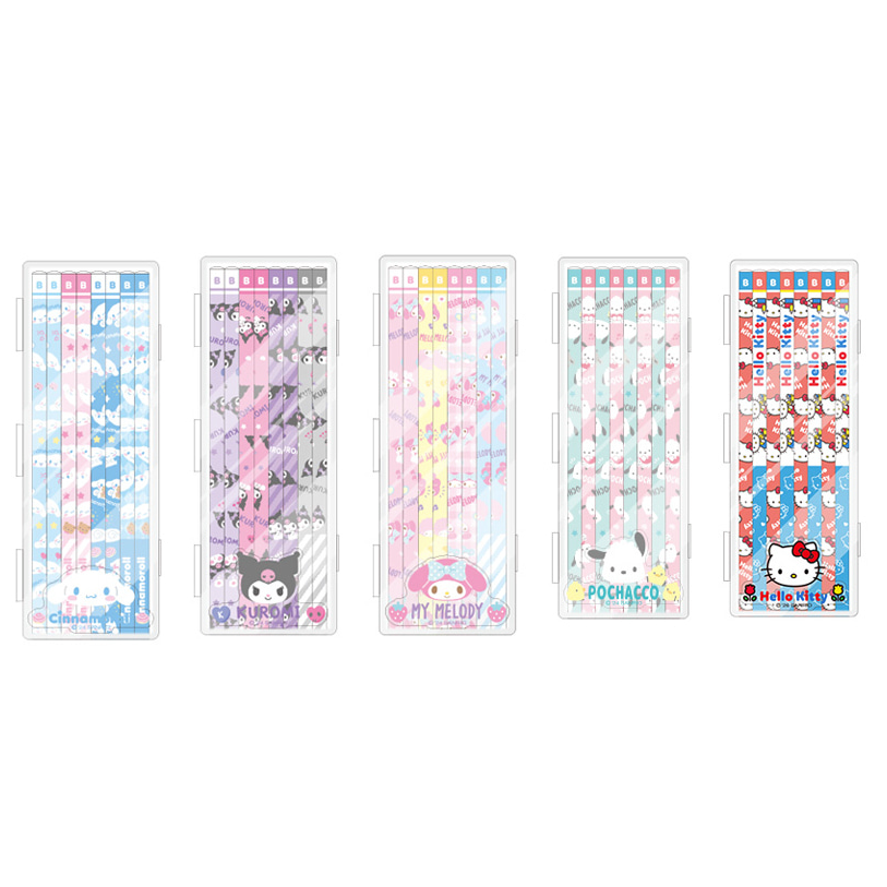 [MBB🇰🇷現貨附發票]韓國 三麗鷗 8入鉛筆收納盒組 庫洛米 美樂蒂 大耳狗 文具組-細節圖2