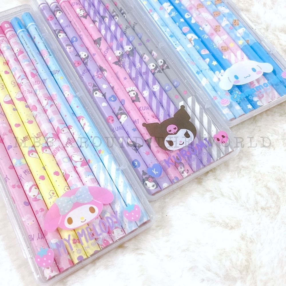 [MBB🇰🇷現貨附發票]韓國 三麗鷗 8入鉛筆收納盒組 庫洛米 美樂蒂 大耳狗 文具組-細節圖3