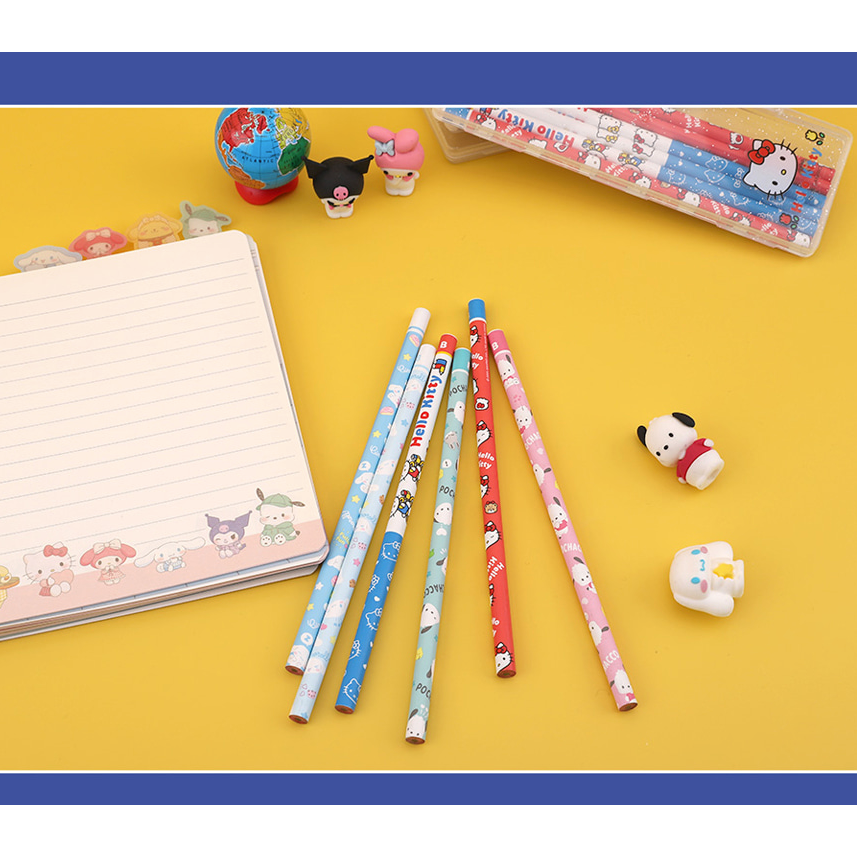 [MBB🇰🇷現貨附發票]韓國 三麗鷗 8入鉛筆收納盒組 庫洛米 美樂蒂 大耳狗 文具組-細節圖8