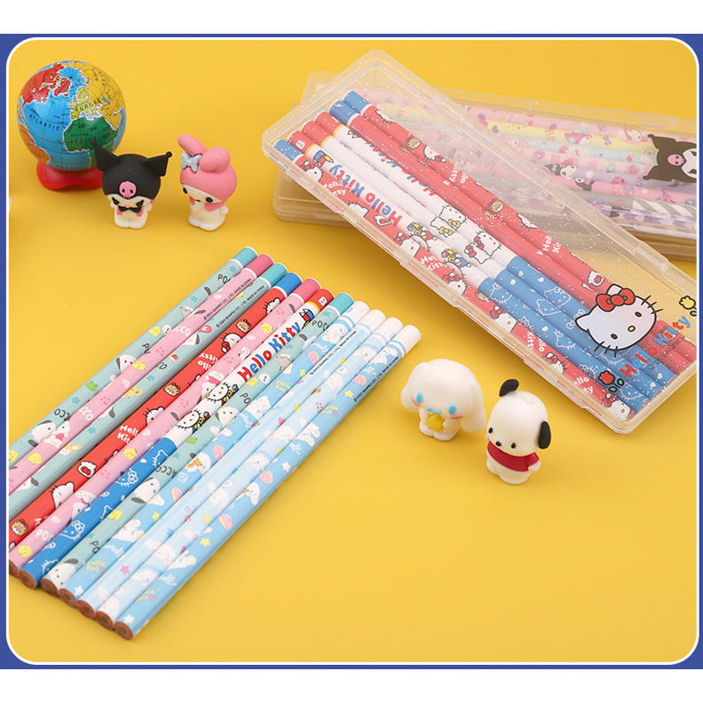 [MBB🇰🇷現貨附發票]韓國 三麗鷗 8入鉛筆收納盒組 庫洛米 美樂蒂 大耳狗 文具組-細節圖10