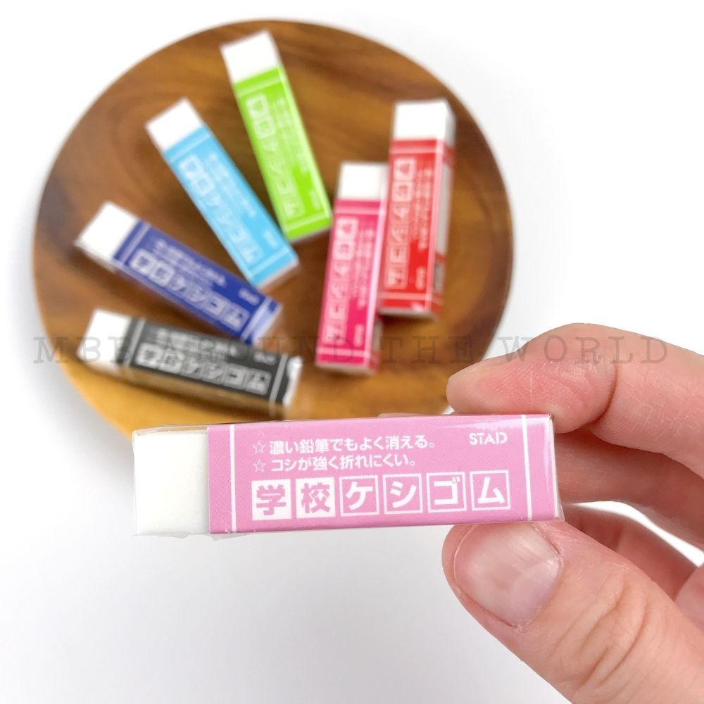 [MBB🇯🇵現貨附發票]日本Kutsuwa STAD 學校用濃色鉛筆橡皮擦 擦子 擦布 動物 馬卡龍 校園-細節圖2