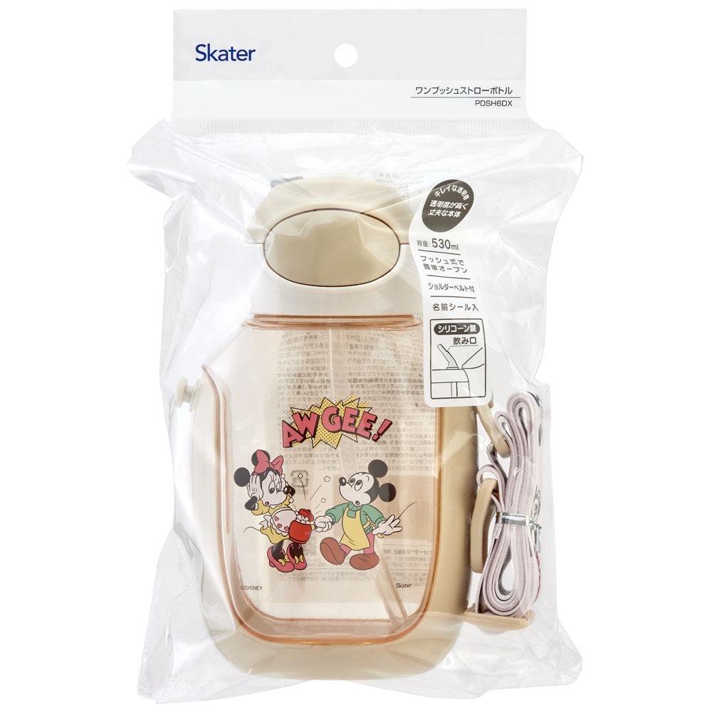 [MBB🇯🇵現貨附發票]日本Skater 530ml胖胖吸管水壺 附背帶 PDSH6DX 角落生物 公主 Kitty-細節圖6