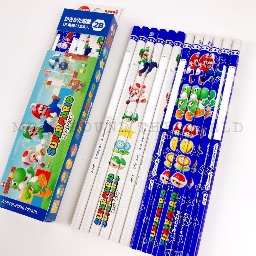 [MBB🇯🇵現貨附發票]日本三菱 UNI 超級瑪利歐兄弟六角2B鉛筆 馬力歐-細節圖4