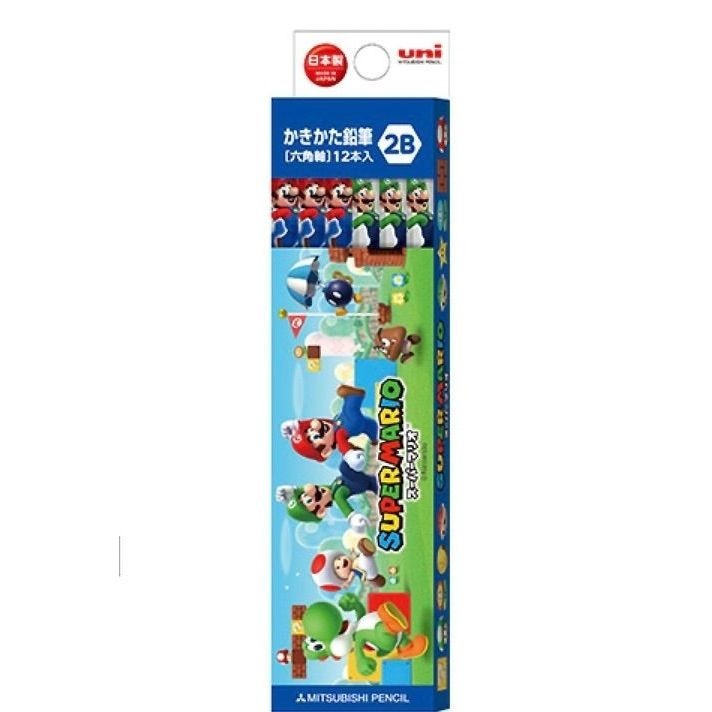 [MBB🇯🇵現貨附發票]日本三菱 UNI 超級瑪利歐兄弟六角2B鉛筆 馬力歐-規格圖5