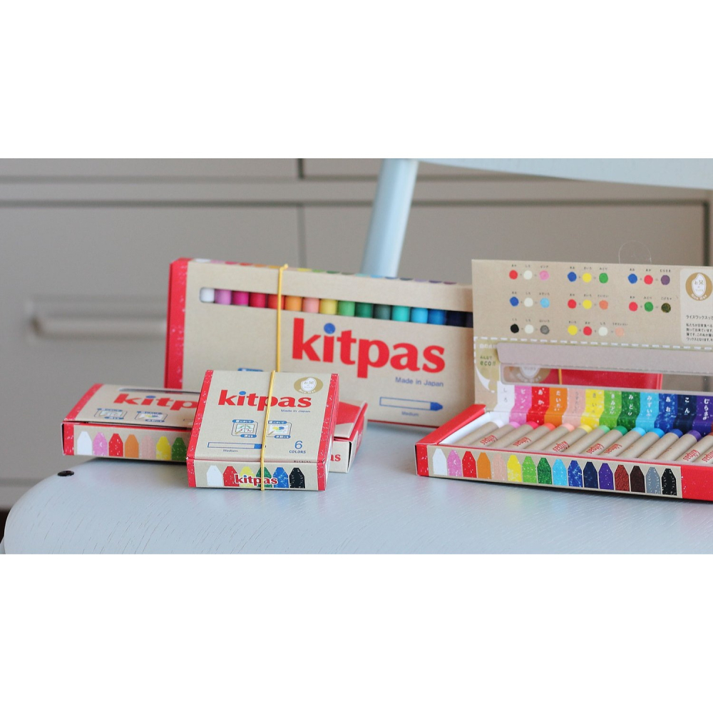 [MBB🇯🇵現貨附發票]日本理化學 Kitpas 環保無毒米蠟筆 水性米蠟筆 米糠蠟筆 水蠟筆-細節圖2