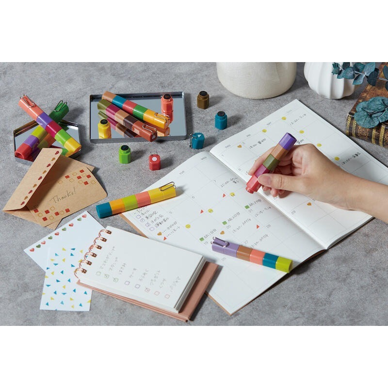 [MBB🇯🇵現貨附發票]日本 SUN-STAR 疊疊樂浸透印章筆 點點印章 自來印章 手帳-細節圖3