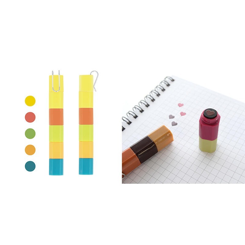 [MBB🇯🇵現貨附發票]日本 SUN-STAR 疊疊樂浸透印章筆 點點印章 自來印章 手帳-細節圖4