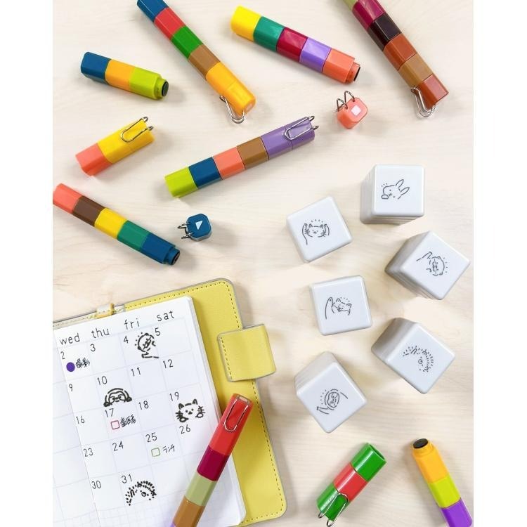 [MBB🇯🇵現貨附發票]日本 SUN-STAR 疊疊樂浸透印章筆 點點印章 自來印章 手帳-細節圖6