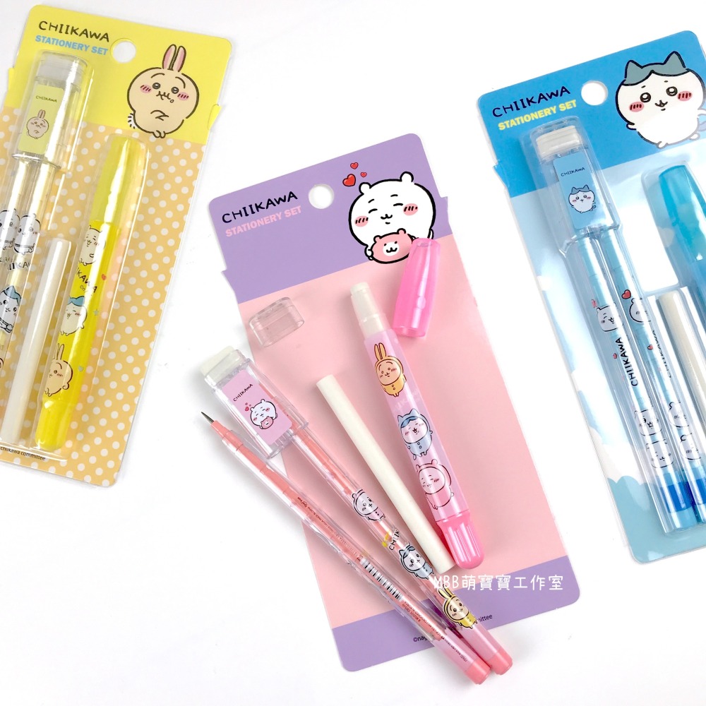 [MBB🇰🇷現貨附發票]韓國 吉伊卡哇 免削鉛筆2入組+旋轉橡皮擦附替芯 文具組 鉛筆 火箭鉛筆-細節圖2