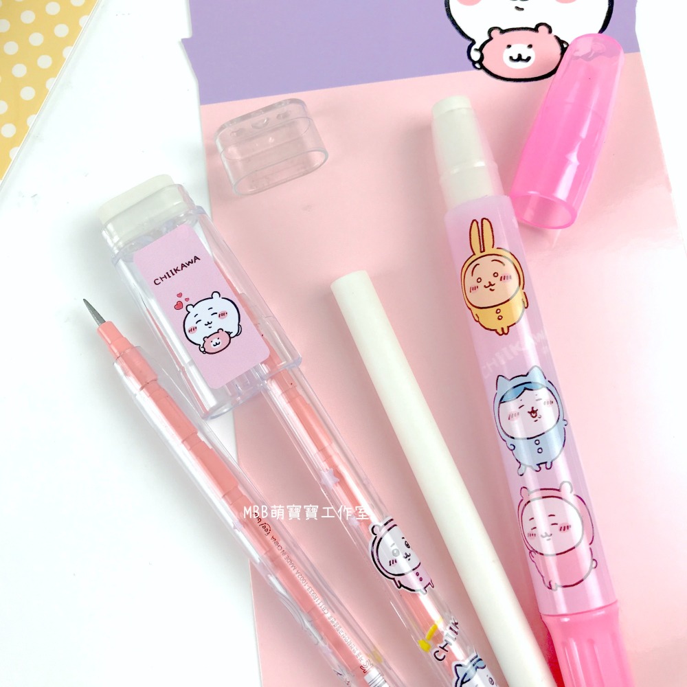 [MBB🇰🇷現貨附發票]韓國 吉伊卡哇 免削鉛筆2入組+旋轉橡皮擦附替芯 文具組 鉛筆 火箭鉛筆-細節圖4