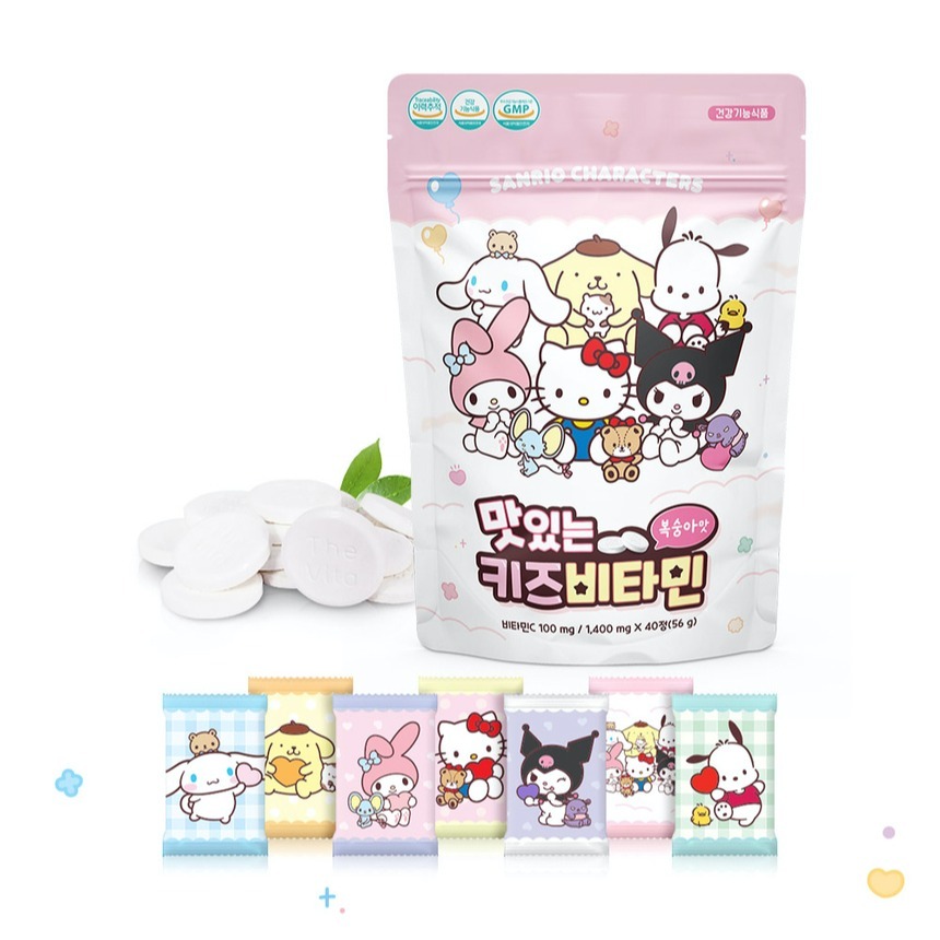 [MBB🇯🇵現貨附發票]韓國 ATEX 三麗鷗 維他命C片 維他命糖 56g 40顆入-細節圖4