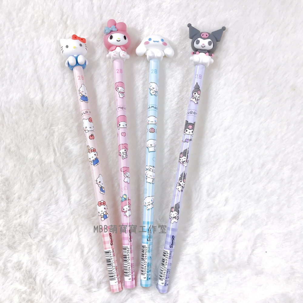 [MBB🇰🇷現貨附發票]日本 三麗鷗 公仔造型鉛筆 2B KITTY 大耳狗 美樂蒂 庫洛米-細節圖2