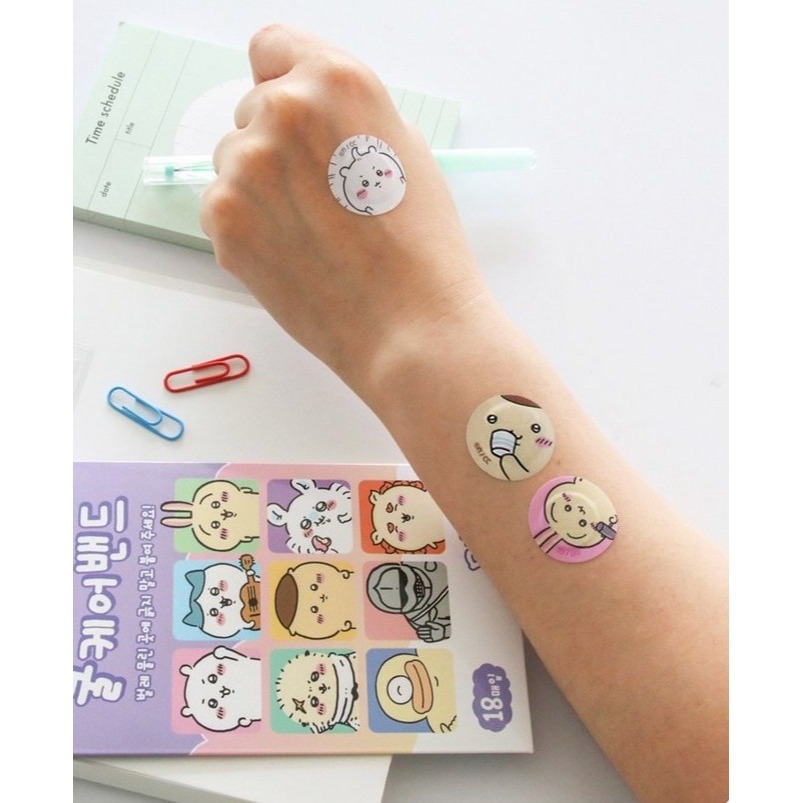 [MBB🇰🇷現貨附發票]韓國 吉伊卡哇 水潤瞬間止癢貼18枚 造型貼 Chiikawa 水凝貼-細節圖4