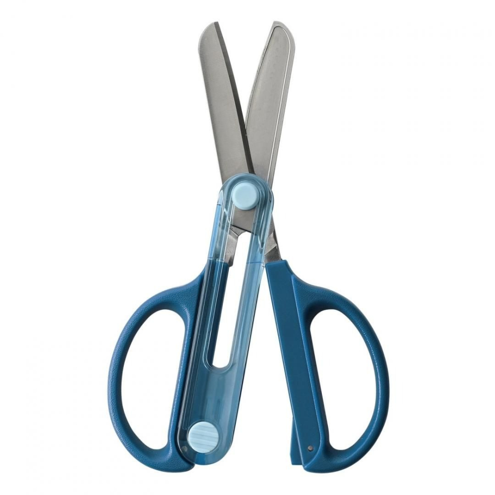 [MBB🇯🇵現貨附發票]日本 KUTSUWA 兒童安全剪刀附蓋 一體滑蓋 SS122 小學生推薦-細節圖2