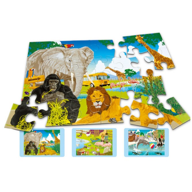 [MBB🇯🇵現貨附發票]日本Kumon 益智拼圖 STEP3動物樂圓 兒童拼圖 幼兒拼圖 24片 35片 48片-細節圖2