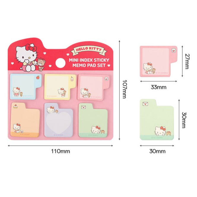 [MBB🇰🇷現貨附發票]韓國 三麗鷗索引便條貼 便利貼 memo 庫洛米 美樂蒂 大耳狗 KITTY 頁籤-細節圖2