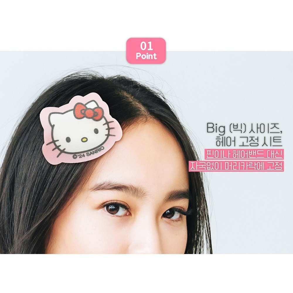 [MBB🇰🇷現貨附發票]韓國 三麗鷗瀏海貼 2入魔鬼氈 髮貼 無痕 酷洛米 大耳狗 美樂蒂 KITTY-細節圖4
