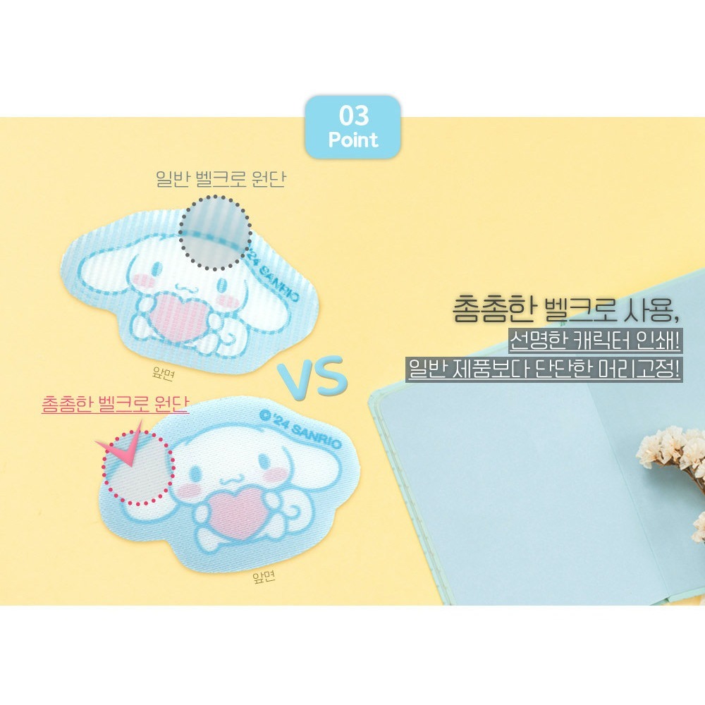 [MBB🇰🇷現貨附發票]韓國 三麗鷗瀏海貼 2入魔鬼氈 髮貼 無痕 酷洛米 大耳狗 美樂蒂 KITTY-細節圖6