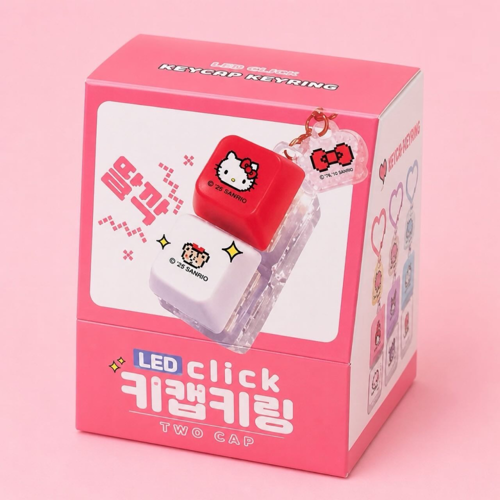 [MBB🇰🇷現貨附發票]韓國 三麗鷗 LED 按鍵吊飾盲盒 按鈕 KITTY 漢頓 酷洛米 美樂蒂 大耳狗 帕恰狗-細節圖4