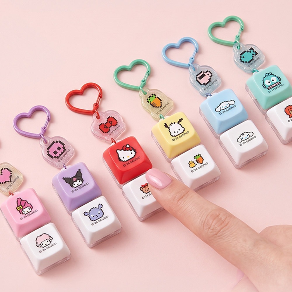 [MBB🇰🇷現貨附發票]韓國 三麗鷗 LED 按鍵吊飾盲盒 按鈕 KITTY 漢頓 酷洛米 美樂蒂 大耳狗 帕恰狗-細節圖8