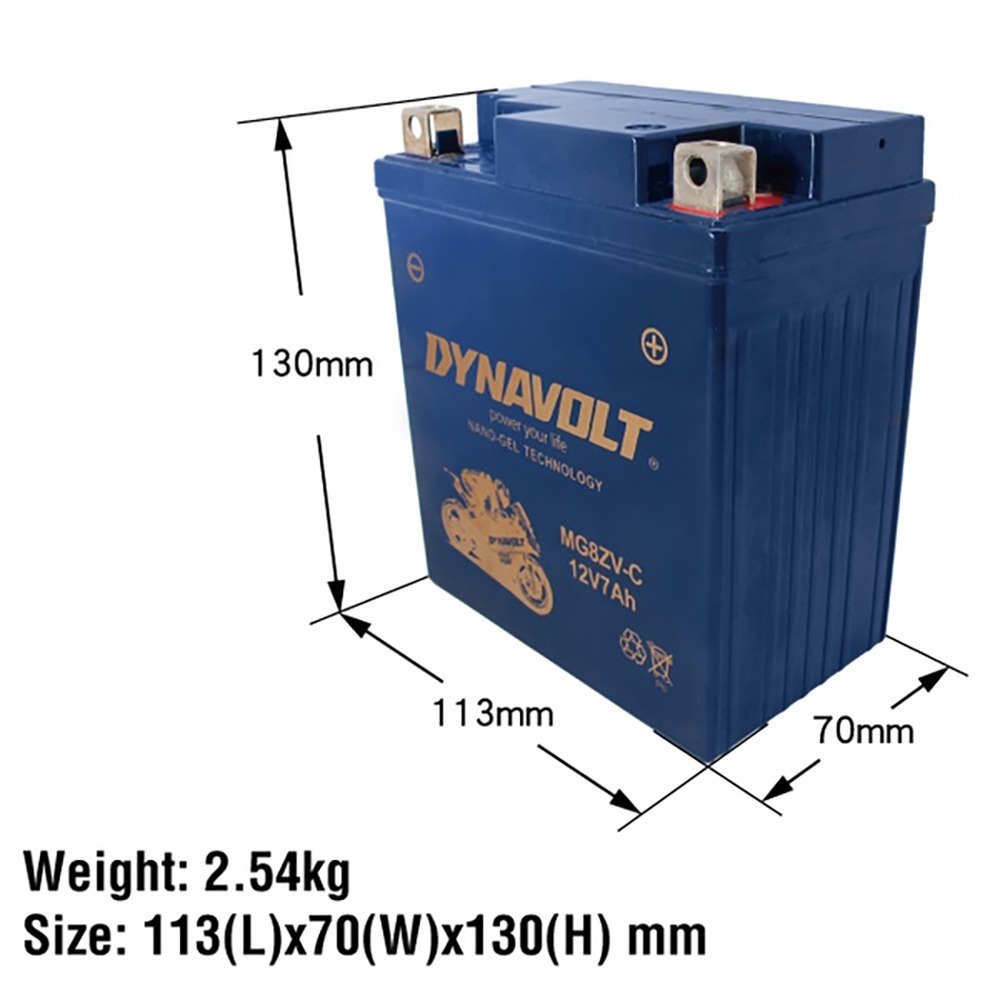 DYNAVOLT藍騎士 MG8ZV-C 對應型號YTZ8V GTZ8V 為湯淺YTX7L-BS 效能升級版-細節圖4