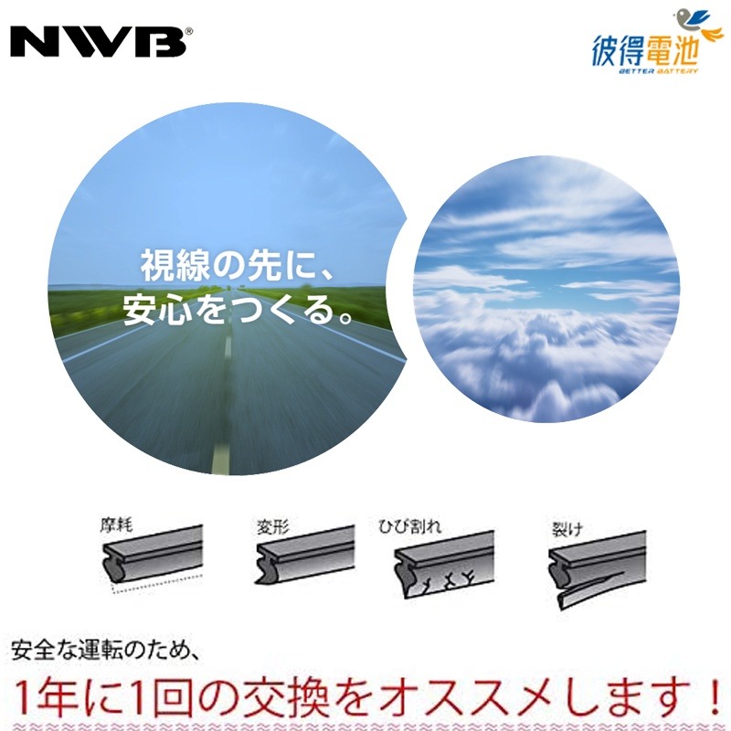 【彼得電池】日本NWB DW系列 9mm 雨刷膠條 軟骨雨刷皮 石墨覆膜 DESIGN三節式軟骨雨刷替換膠條 日本製造-細節圖7