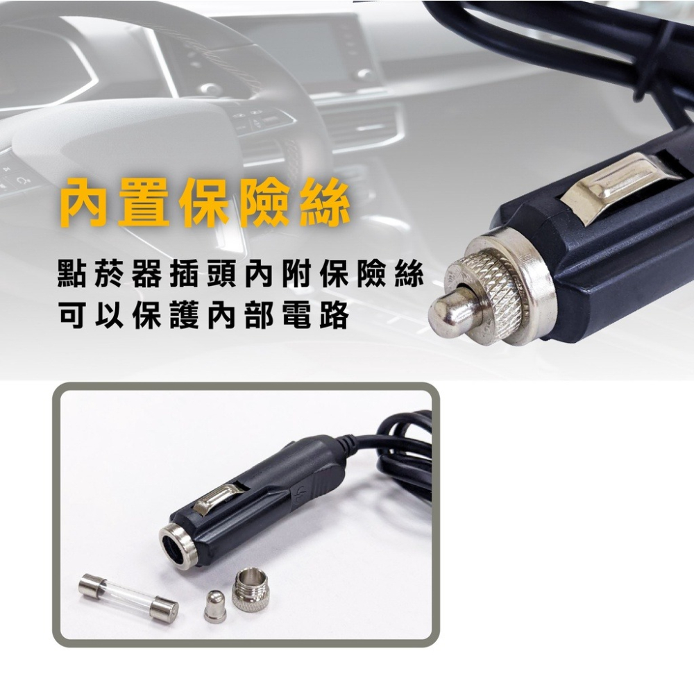大功率雙孔+USB延長插座(1522) 車用插座點菸器插座USB孔LED車充一分二點菸孔-細節圖4