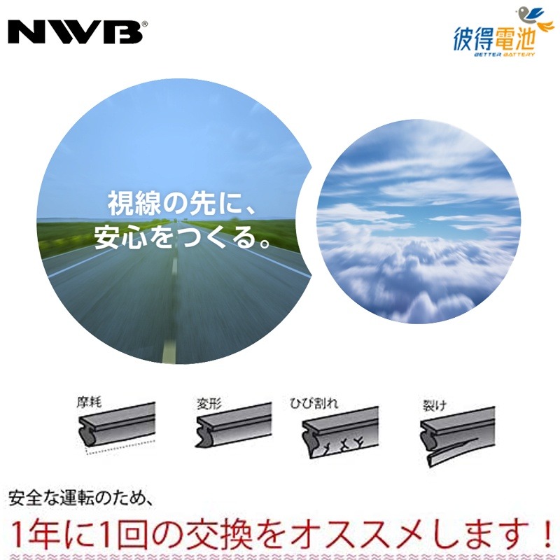 【彼得電池】日本NWB MB系列 10mm 雨刷膠條 軟骨雨刷皮 石墨覆膜 本田HONDA INFINITI 新款馬3-細節圖7