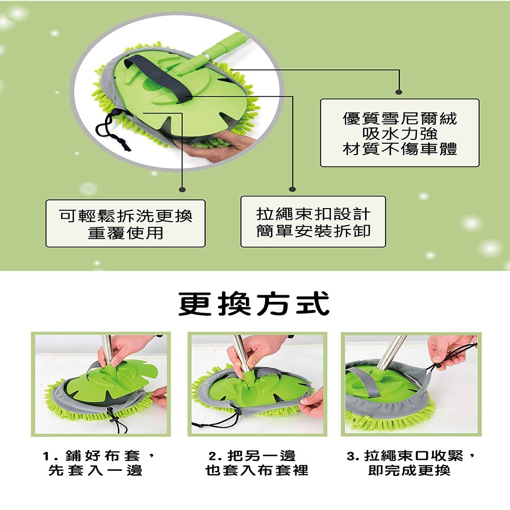 多用途洗車拖把替換布-細節圖3