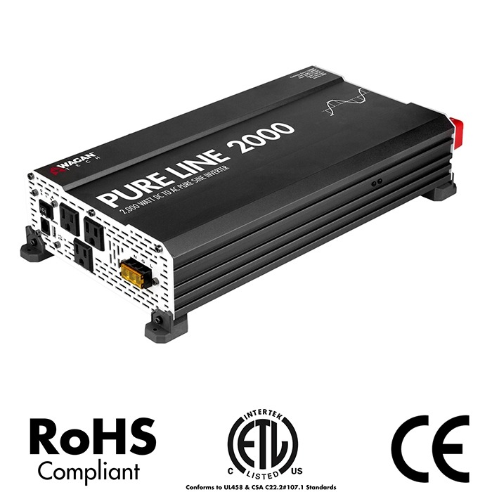 美國WAGAN 電源轉換器 Pure Line 2000W 24V (3808) 純正弦波 DC轉AC 戶外用電-細節圖7