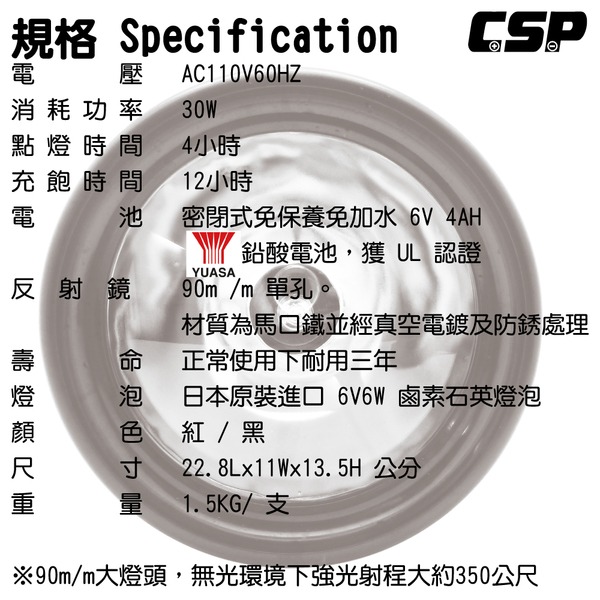 好眼光ZC-501石英充電燈/石英提燈/手電筒/工作燈/露營燈/手提燈-細節圖3