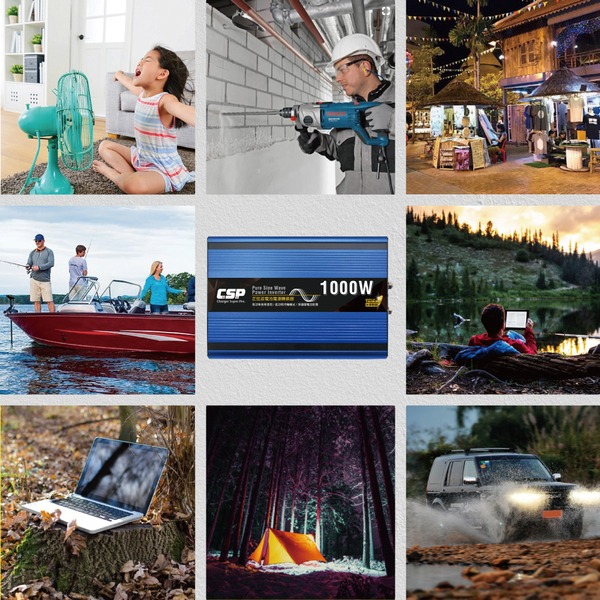 【CSP】高功率 正弦波 1000W 電源轉換器 台灣製造 轉換器 正極轉負極 露營 野地露營 露營車-細節圖3