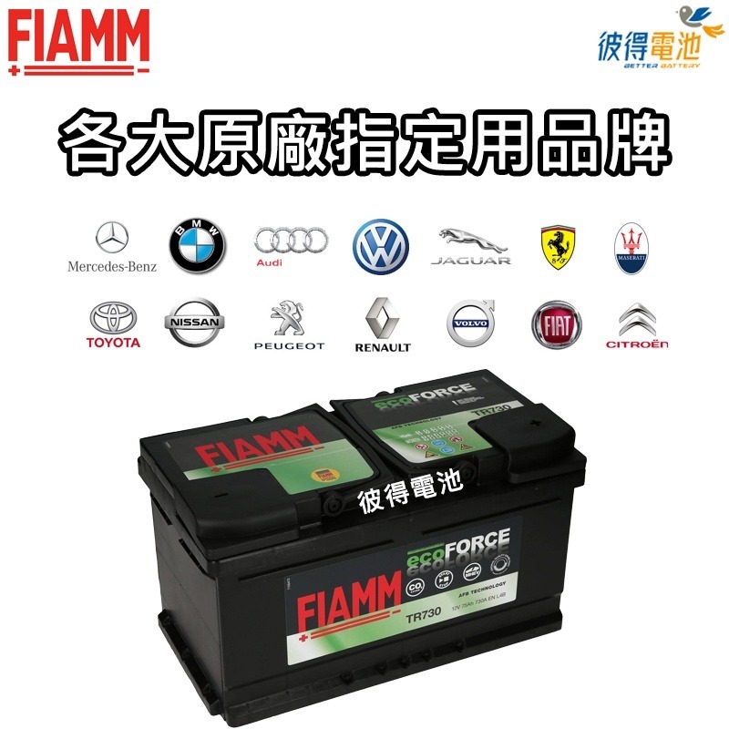 【彼得電池】義大利FIAMM TR730 EFB 75AH 怠速熄火汽車電瓶 FORD Focus Kuga Range-細節圖2