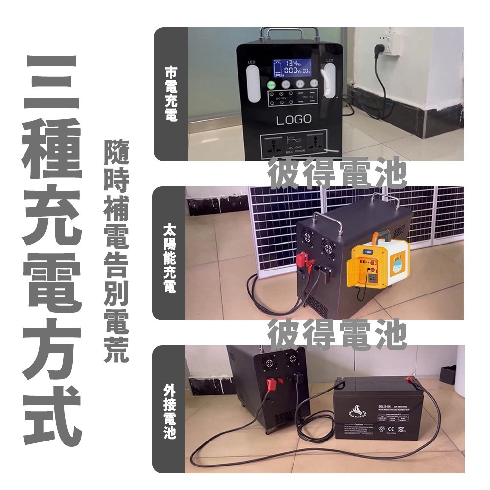 【彼得電池】1000W露營電源 戶外行動電源 防災 緊急用電源 夜市擺攤-細節圖8