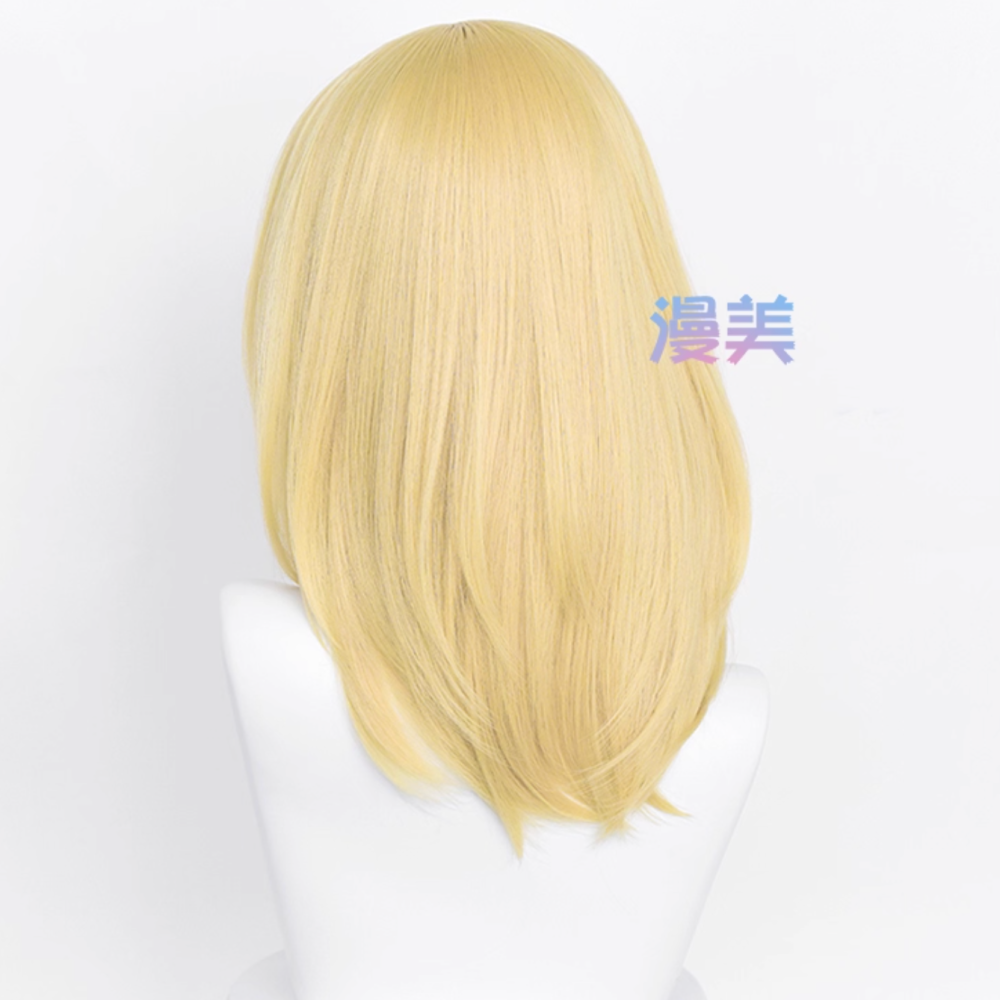 初心者♡Cosplay 假髮 霍爾 金色 淺金色 cos-細節圖3