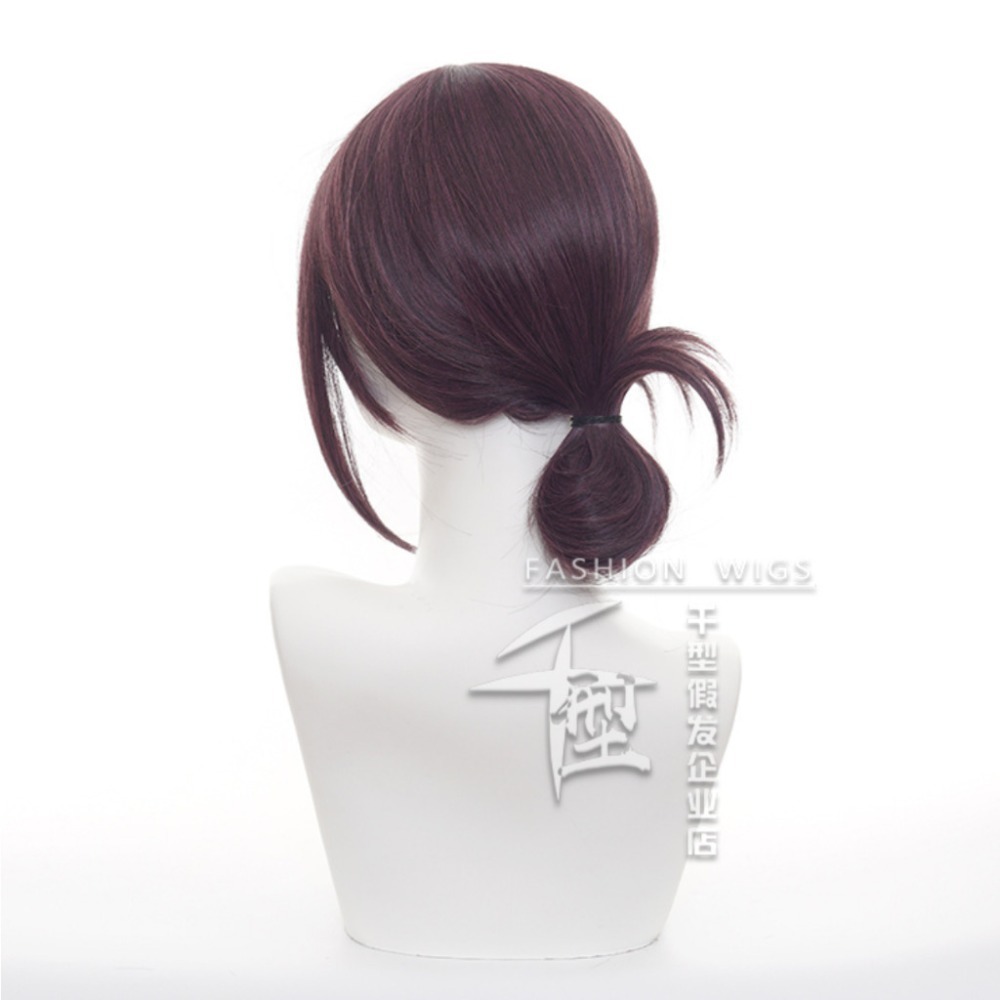 初心者♡Cosplay 假髮 蕾潔 蕾塞 蕾賽 波姆 電鋸人 鏈鋸人 紫色 深紫色 千型 cos-細節圖2