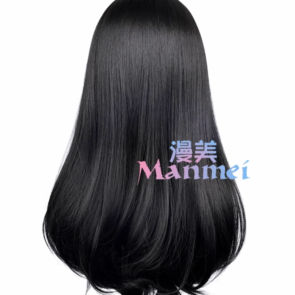 初心者♡Cosplay 假髮 三鷹朝 大佛 坂本日常 電鋸人 井之上瀧奈 自然黑 黑色 萬用款 cos-細節圖2