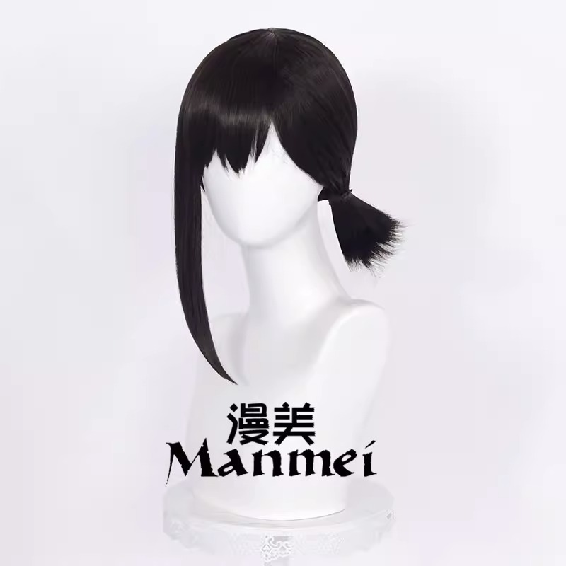 初心者♡Cosplay 假髮 東山小紅 電鋸人 鏈鋸人 小小紅 黑髮 cos-細節圖2