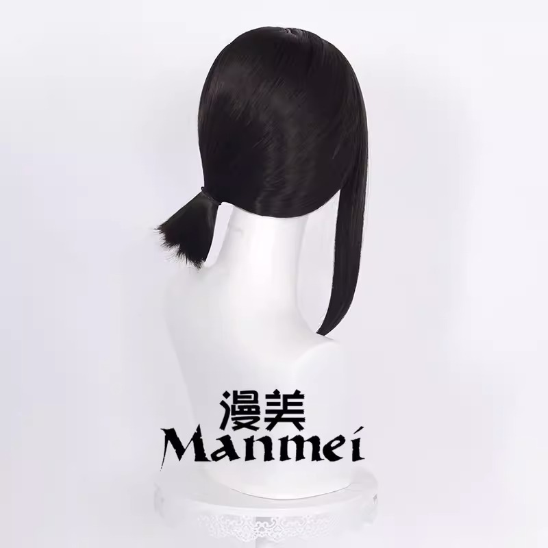 初心者♡Cosplay 假髮 東山小紅 電鋸人 鏈鋸人 小小紅 黑髮 cos-細節圖3