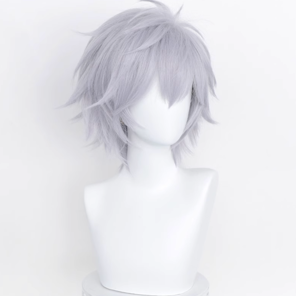 初心者♡Cosplay 假髮 渚薰 EVA 新世紀福音戰士 紫灰色 渚勳 cos-細節圖2