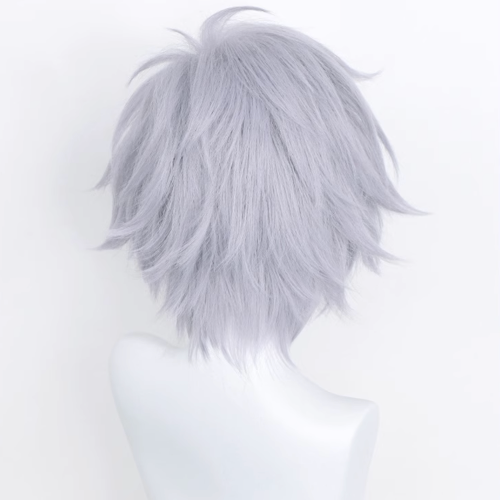 初心者♡Cosplay 假髮 渚薰 EVA 新世紀福音戰士 紫灰色 渚勳 cos-細節圖3