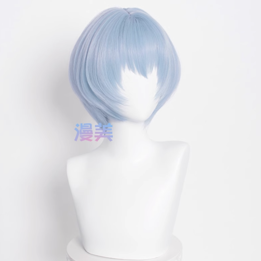 初心者♡Cosplay 假髮 綾波零 凌波零 EVA 新世紀福音戰士 藍色 水藍色 青藍色 cos-細節圖2