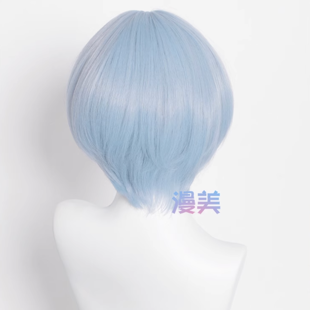 初心者♡Cosplay 假髮 綾波零 凌波零 EVA 新世紀福音戰士 藍色 水藍色 青藍色 cos-細節圖3