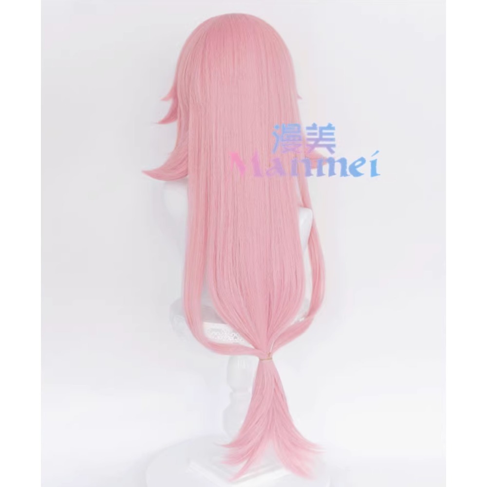 初心者♡Cosplay 假髮 八重神子 粉紅色 粉色 原神 cos-細節圖3