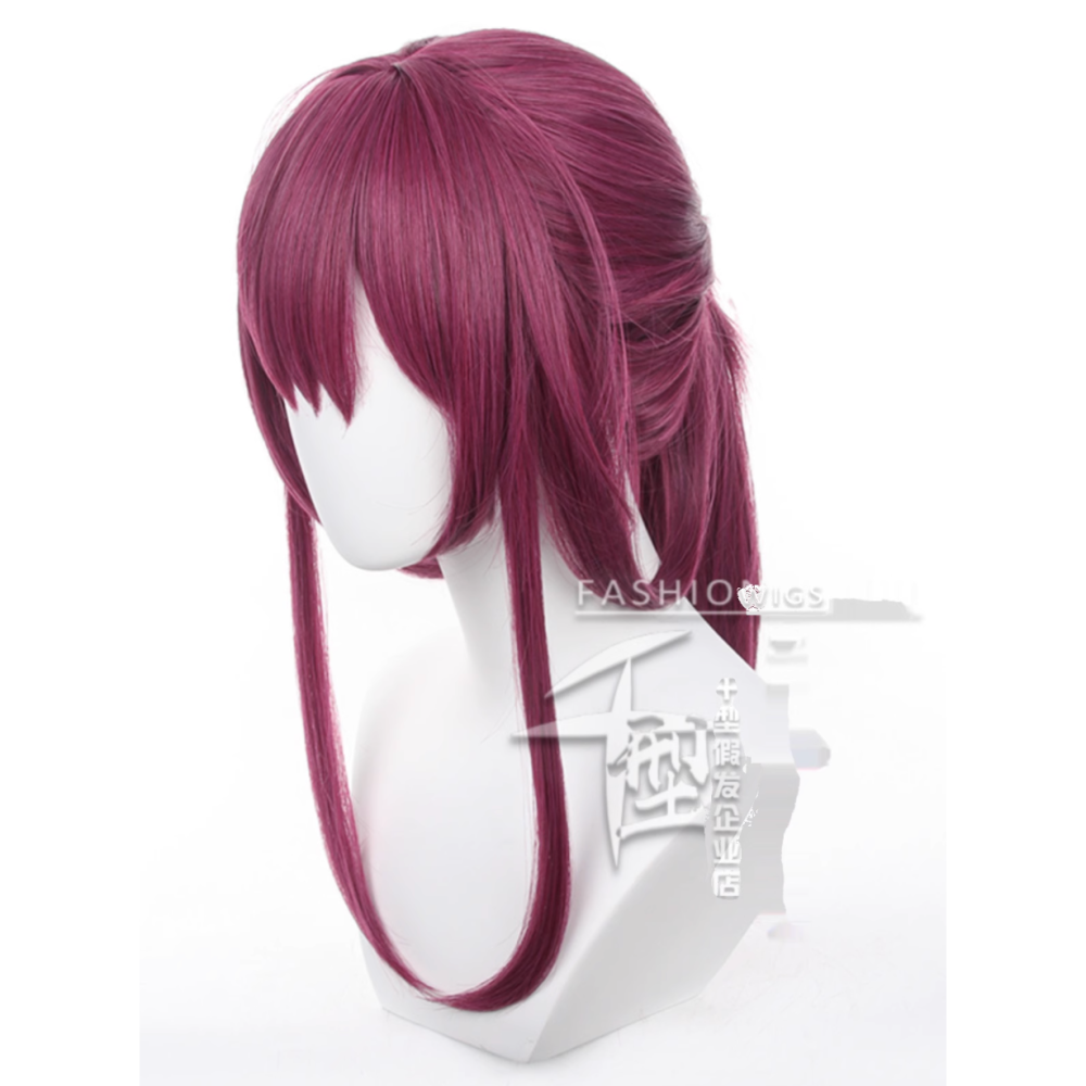 初心者♡Cosplay 假髮 卡芙卡 崩壞：星穹鐵道 酒紅色 cos-細節圖2