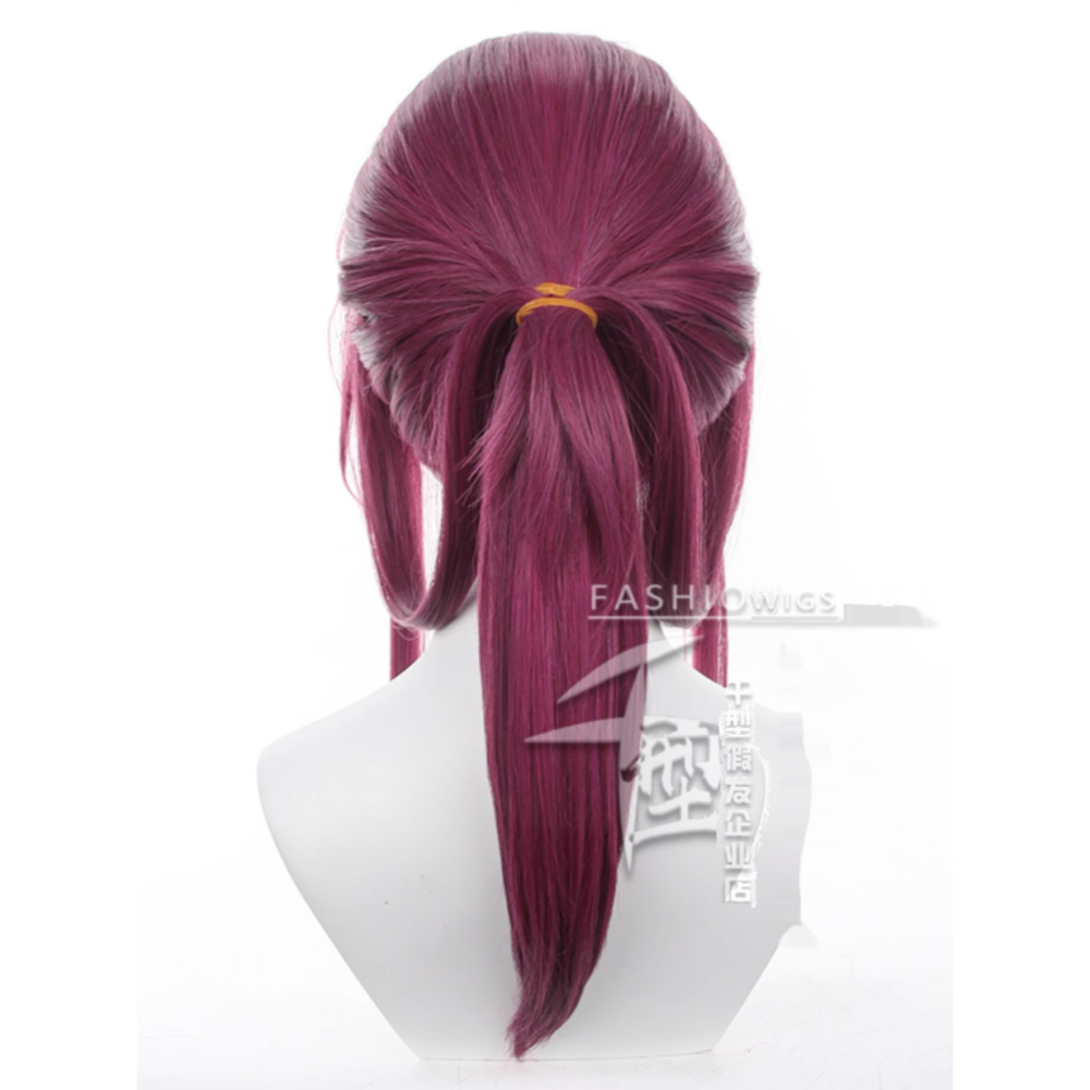 初心者♡Cosplay 假髮 卡芙卡 崩壞：星穹鐵道 酒紅色 cos-細節圖4