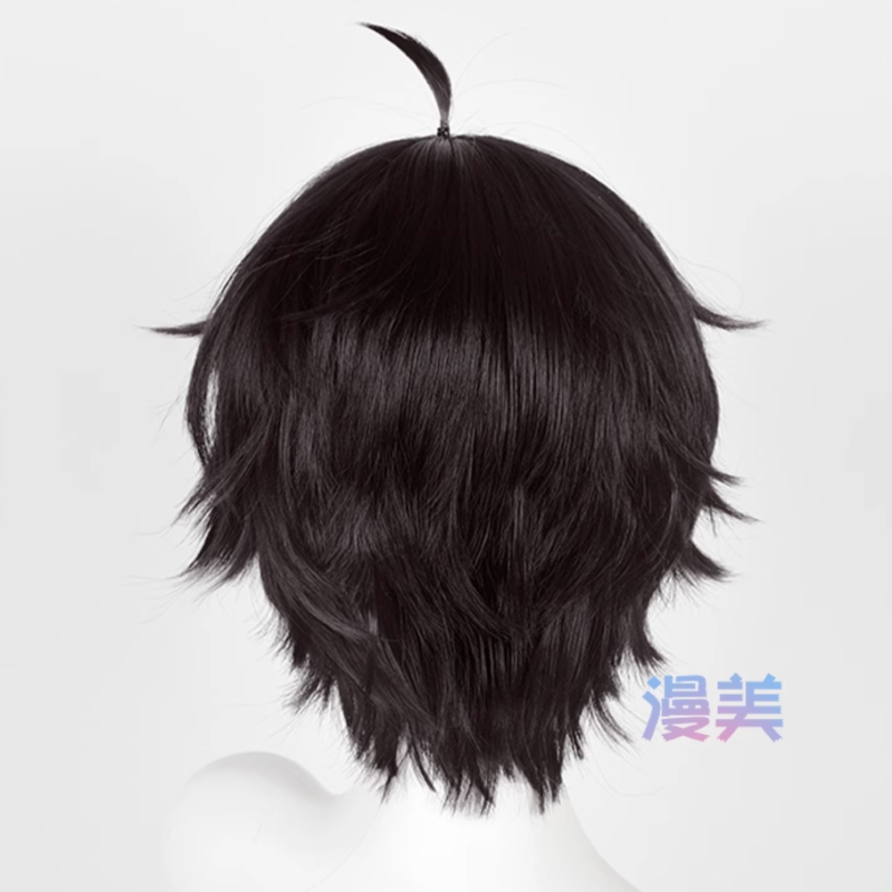 初心者♡Cosplay 假髮 丹恒 崩壞：星穹鐵道 反翹 少年款 男角 萬用款 黑棕色 深棕色 cos-細節圖3